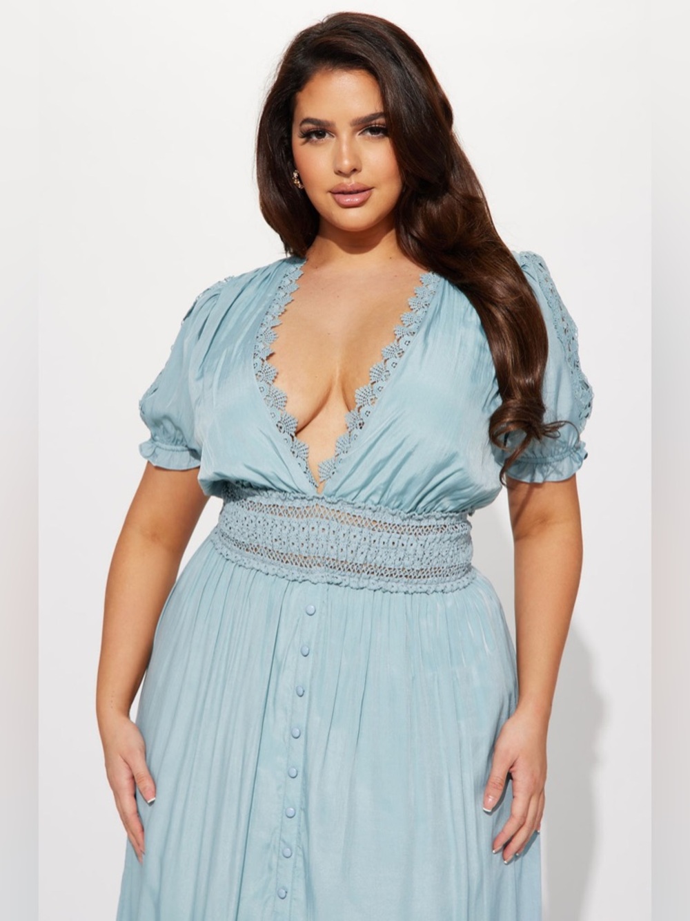 Fashion Nova Light Blue Cannes Sunset Maxi Dress - Picture 2 of 3